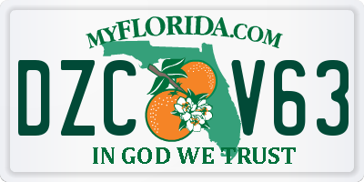 FL license plate DZCV63