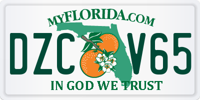 FL license plate DZCV65