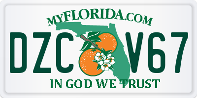 FL license plate DZCV67