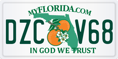 FL license plate DZCV68