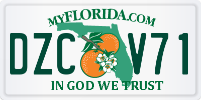 FL license plate DZCV71