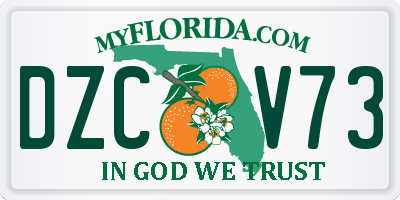 FL license plate DZCV73