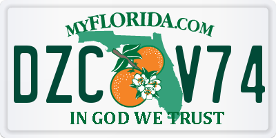 FL license plate DZCV74
