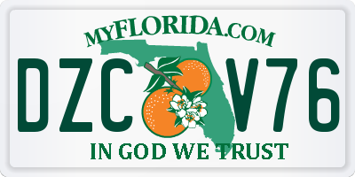 FL license plate DZCV76