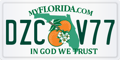FL license plate DZCV77