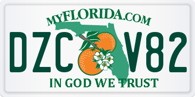 FL license plate DZCV82