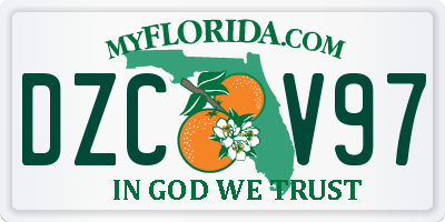 FL license plate DZCV97