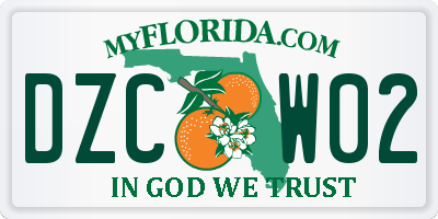FL license plate DZCW02