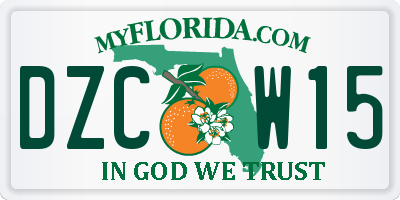 FL license plate DZCW15
