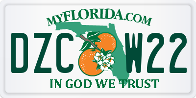FL license plate DZCW22