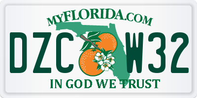 FL license plate DZCW32