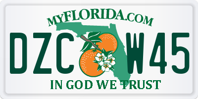 FL license plate DZCW45