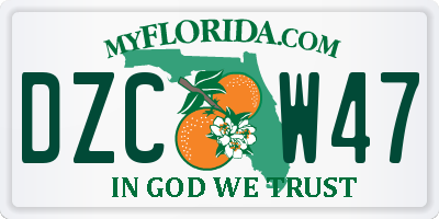 FL license plate DZCW47