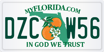 FL license plate DZCW56