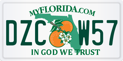 FL license plate DZCW57