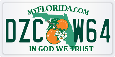 FL license plate DZCW64