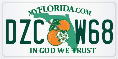 FL license plate DZCW68