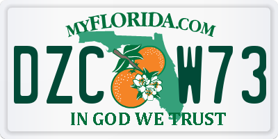 FL license plate DZCW73