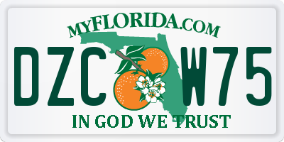 FL license plate DZCW75