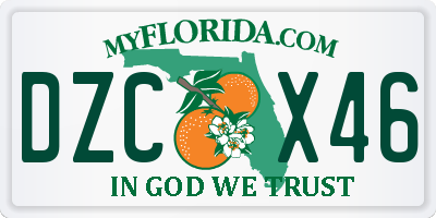 FL license plate DZCX46