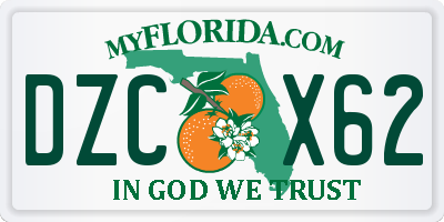FL license plate DZCX62