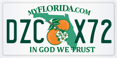 FL license plate DZCX72