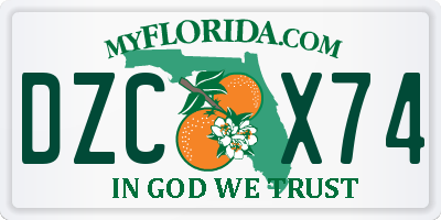 FL license plate DZCX74