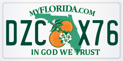 FL license plate DZCX76