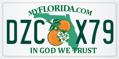 FL license plate DZCX79