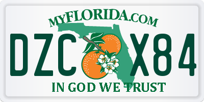 FL license plate DZCX84