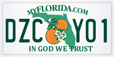 FL license plate DZCY01
