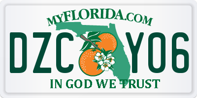 FL license plate DZCY06