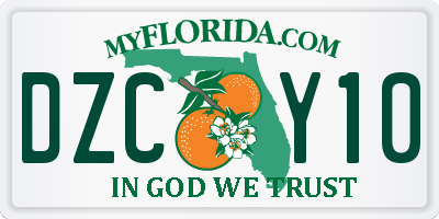 FL license plate DZCY10