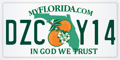 FL license plate DZCY14