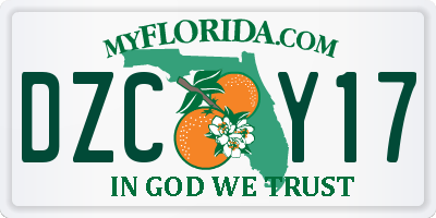 FL license plate DZCY17