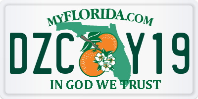 FL license plate DZCY19