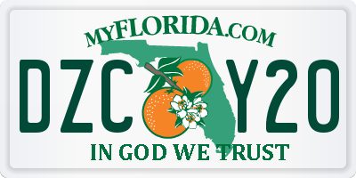 FL license plate DZCY20