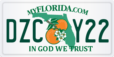 FL license plate DZCY22