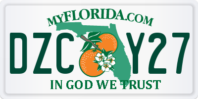 FL license plate DZCY27