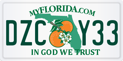 FL license plate DZCY33