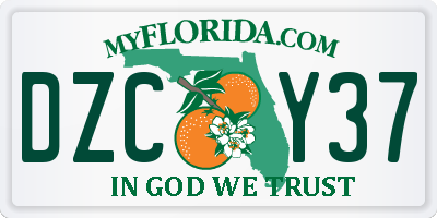 FL license plate DZCY37