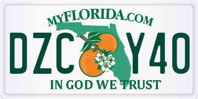 FL license plate DZCY40