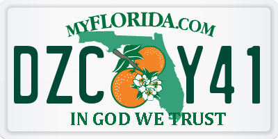 FL license plate DZCY41