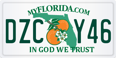 FL license plate DZCY46