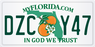 FL license plate DZCY47