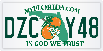 FL license plate DZCY48