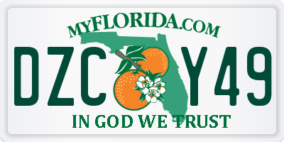 FL license plate DZCY49
