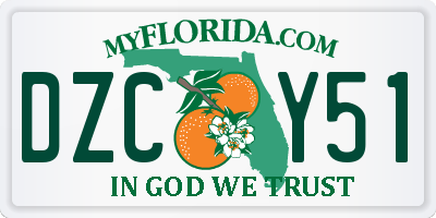 FL license plate DZCY51