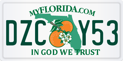 FL license plate DZCY53
