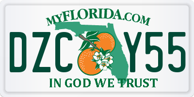 FL license plate DZCY55